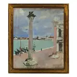 Merate, 1883 - 1953 / Le colonne in piazza San Marco a Venezia / Firmato Frisia D e datato '36 in basso a destra by Donato Frisia, oil on canvas, offered Mar 2019