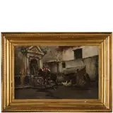 Angelo Della Mura, Maiori (Na) 1867 - 1922 / Alla fonte / Firmato A Della Mura in basso a destra, oil on canvas