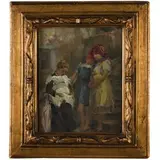 Giuseppe Solenghi, Milano 1879 - Cernobbio 1944 / Giorno di sagra / Firmato G Solenghi in alto a sinistra