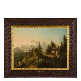 Alexandre Calame, Vevey (Svizzera) 1810 - Mentone 1864 / Paesaggio alpino / Firmato A Calame in basso a sinistra, oil on canvas
