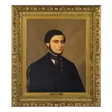 Antonio Moro, Limone SWan Giovanni (BS) 1820 - 1899 / Ritratto del gentiluomo Camillo Giovita Fausti / Firmato Ant Moro in basso a sinistra, oil on canvas