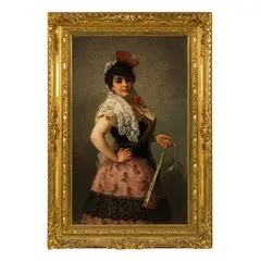 Milano 1837 - Cureglia (Svizzera) 1918 / La spagnola / Firmato E Fontana Milano e datato 1886 in basso a destra by Ernesto Fontana, oil on canvas, offered Mar 2019
