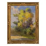 Pacifico Sidoli, Rossoreggio di Bettola (PC) 1868 - 1963 / Paesaggio primaverile / Firmato Sidoli P e datato '41 in basso a destra, oil on panel