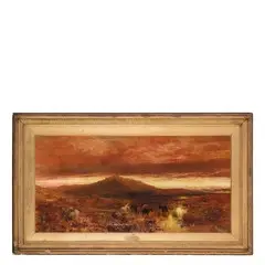 Edward Williams, Regno Unito di Gran Bretagna 1781 - 1855 / Cavalli al pascolo / Firmato Williams in basso a destra, oil on canvas