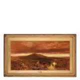 Edward Williams, Regno Unito di Gran Bretagna 1781 - 1855 / Cavalli al pascolo / Firmato Williams in basso a destra, oil on canvas