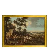 Francesco Simonini, Campo di battaglia, oil on canvas
