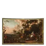 Giovanni Reder, Riposo durante la caccia, oil on canvas