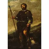 San Rocco by Matteo Ghidoni detto Dei Pitocchi, oil on canvas, offered May 2019