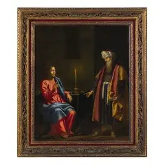 Cristo e Nicodemo by Monogrammista Is, oil on canvas, offered May 2019