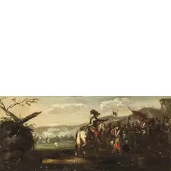 Scene di battaglia by Giuseppe Graziani, oil on canvas, offered May 2019