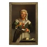Giuseppe Romani, Ritratto di anziana / Ritratto di mendicante, oil on canvas