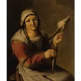 Ritratto di filatrice by Giacomo Francesco Cipper Detto Il Todeschini, oil on canvas, offered May 2019