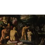 Cornelis van Haarlem, Battesimo di Cristo, oil on canvas