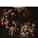Natura morta con fiori by Giuseppe Volò detto Giuseppe Vincenzino, oil on canvas, offered May 2019
