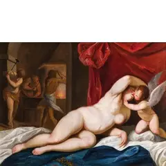 Venere e Vulcano by Valentin Lefebvre, oil on canvas, offered May 2019