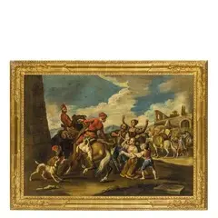 Scena di brigantaggio by Giovanni Michele Graneri, oil on canvas, offered May 2019