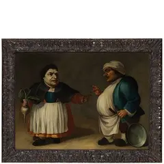 Scena comica by Bernardino Deho, oil on canvas, offered May 2019