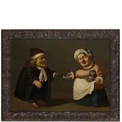 Scena comica by Bernardino Deho, oil on canvas, offered May 2019