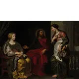 Simon de Vos, Gesù a casa di Marta e Maria, oil on canvas