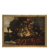 Margherita Caffi, Natura morta con fiori e tappeto, oil on canvas