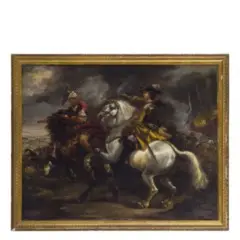 Jan Wyck, Battaglia tra cavallerie cristiane e turche, oil on canvas