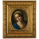Benedetto Luti, Volto della Vergine / Volto di Cristo, oil on copper