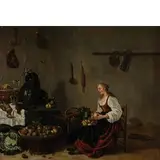 Sybrand van Beest, Interno di cucina / Indistintamente firmato e datato 1665 in basso a destra, oil on panel