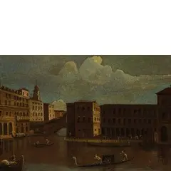 Il Canal Grande con il ponte di Rialto, il Palazzo dei Camerlenghi e le fabbriche vecchie by Francesco Tironi, oil on canvas, offered May 2019