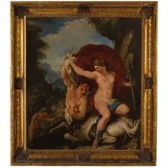 Ercole, Deianira e il centauro Nesso / Ercole e Onfale by Paolo Pagani, oil on canvas, offered May 2019