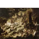 Matteo Stom, Marina, oil on canvas