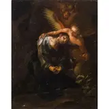 Giuseppe Antonio Pianca, Cristo sorretto dall'angelo, oil on canvas