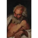 Bernardo Strozzi, Studio di figura, oil on paper