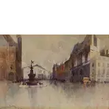 Milano, 1859 - 1924 / Londra, Piccadilly Circus / Firmato P Sala, Piccadilly in basso a sinistra by Paolo Sala, Acquarello su carta, offered May 2019