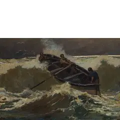 Sassari 1858 - Genova 1945 / Barca nel mare in tempesta / Firmato A Figari in basso a destra by Andrea Figari, oil on canvas, offered May 2019
