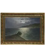 Francesco Capuano, Napoli, 1854 - 1908 / Marina al tramonto / Firmato F Capuano in basso a destra, oil on canvas