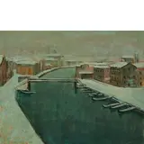 Raffaele Collina, Faenza, 1899 - Campo ligure, 1968 / Paesaggio invernale / Firmato Collina in basso a sinistra, oil on panel
