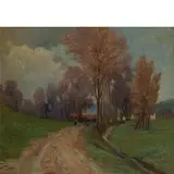 Lorenzo Cecconi, Roma 1863 - 1947 / La valle del Poussin / Firmato L Cecconi e titolato in basso a destra, oil on panel