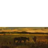 Livorno, 1866 - 1942 / Cavalli bradi a Campolecciano / Firmato G Bartolena in basso a sinistra by Giovanni Bartolena, oil on panel, offered May 2019