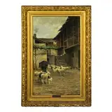 Lorenzo Delleani, Pollone 1840 - Torino 1908 / Ritorno dal pascolo / Firmato Delleani e datato 9-96 in basso a sinistra