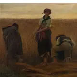 Carlo Ademollo, Firenze 1824 - 1911 / La raccolta del fieno / Firmato C Ademollo in basso a sinistra, oil on canvas applicata on cardboard