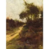 Federico Rossano, Napoli 1835 - 1912 / Paesaggio con alberi / Firmato F Rossano in basso a destra, oil on canvas