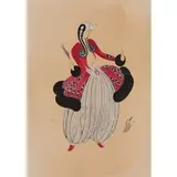 Pietroburgo 1892 - Parigi 1990 / Senza titolo, by De Tirtoff Romain Detto Erte', mixed media on paper, offered Jun 2019