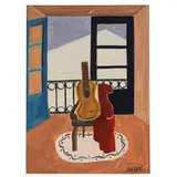 Parma 1896 - 1953 / Natura morta con chitarra by Atanasio Soldati, tempera on paper, offered Jun 2019