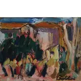 Luigi Bartolini, Cupramontana 1892 - Roma 1963 / Bozzetto per la Casa del Poeta, 1961