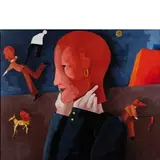 Emilio Tadini, Milano 1927 - 2002 / Maschera, 1990, acrylic on canvas