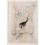 Magdalo Mussio, Pisa 1925 / Se vento, 1987, mixed media and collage on paper fatta a mano