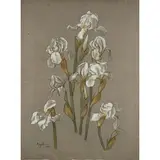Louay Kayyali, Aleppo 1934 - 1978 / Flowers, mixed media on paper