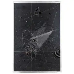 Walter Valentini, Pergola 1928 / La voce silenziosa delle stelle VIII, 2004, mixed media and collage polimaterico on panel entro teca in plexiglass