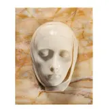 Adolfo Wildt, Milano 1868 - 1931 / La Vergine, 1924-1930, marble bianco di Carrara patinato on lastra di fondo in marmo giallo di Carrara