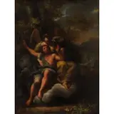 Niccola Ricciolini, Ratto di Borea / Venere alata e Adone, oil on canvas